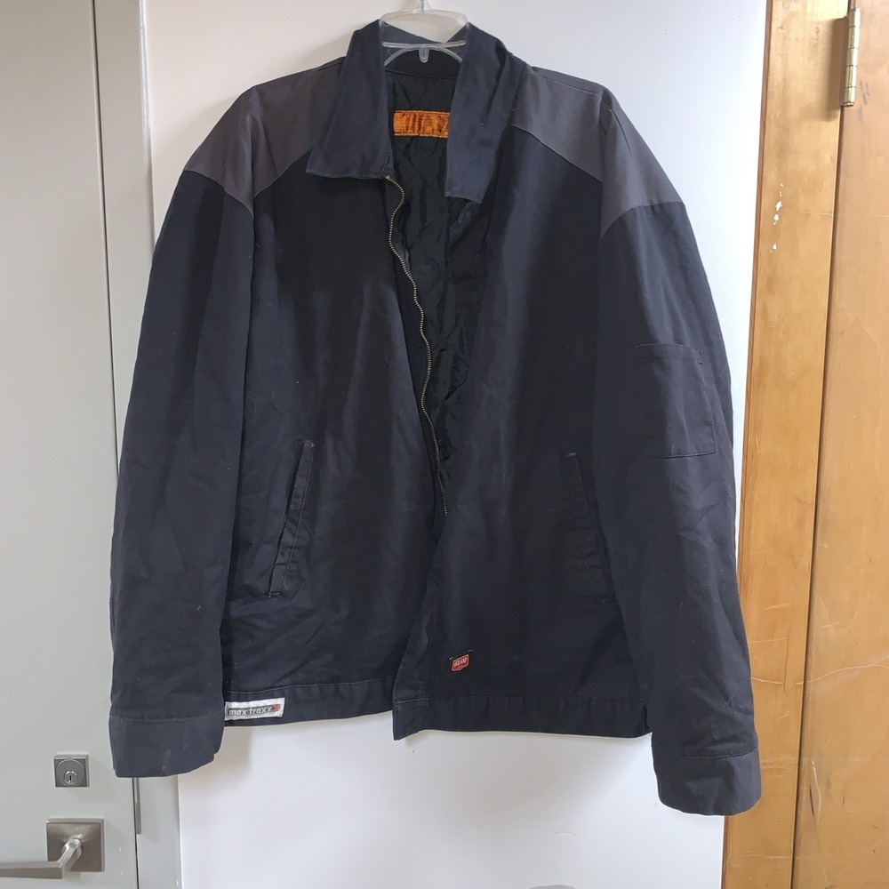 Red Kap Black Men's Workwear Jacket Used Rugged Jacket Size 2XL RG